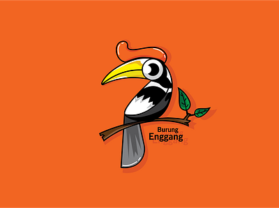 Hornbill animation design flat illustration illustrator logo vector