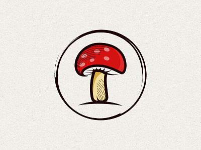 mushrooms icon logo mascot logos playful logo