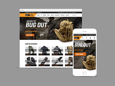 511 Tactical Website site web web design website