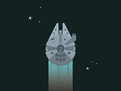 Millennium Falcon illustration star wars vector