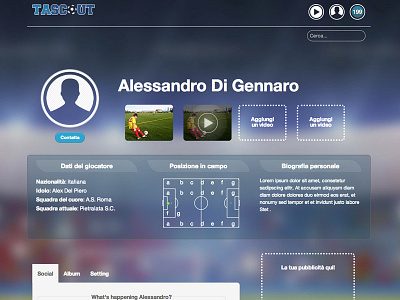 Profile page Tascout
