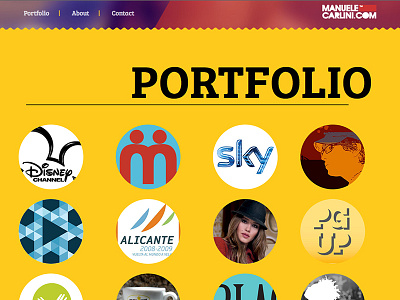 a Porfolio page... artwork design flat parallax personal portfolio responsive ui ui design website yellow