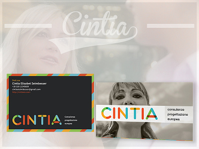Cintia Business Card black and white business card cintia consultant design colours european union italy photo photography