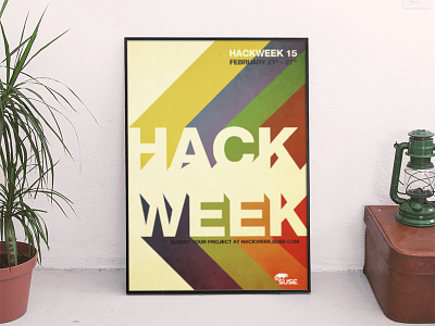 ::: HackWeek 15 ::: 70 billboard design geeks hack linux mockup poster retro seventies suse