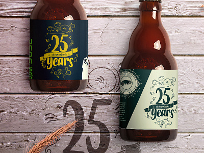 Let's drink on it beer glass label logo mockup opensource vintage