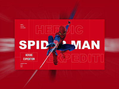 Salute Spider-Man Web design ui web 应用 设计