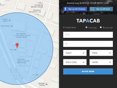 Book a cab online booking cab form google location maps online zeudo