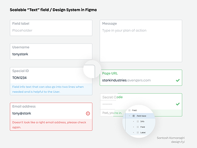 Design System - Text field - Figma