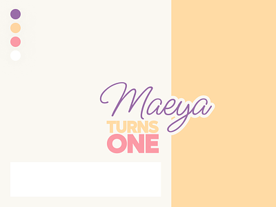 Maeya turns one branding graphic design