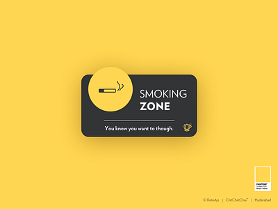 Smoking Zone Sign for ChitChatChai