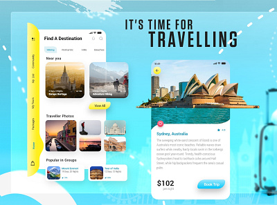 Travel App Shots bright color creative dashboard glassmorphism graphic design mobile app design travel app ui design ux design web design