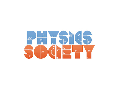 Typography - Physics Society android app illustration iphone logo logo design mobile ui