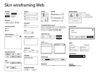 Web Wireframing components prototype web wireframe
