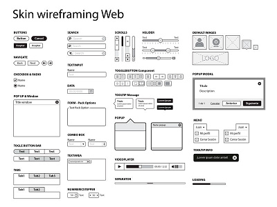 Web Wireframing components