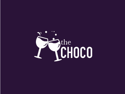 The Choco artwork bar beer branding glass illustration logo wine