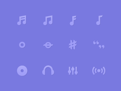 Icon Set icons iconset music notes