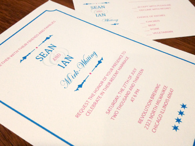 Print Design chicago invitation print typography wedding reception