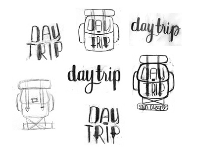 Daytrip Sketches app branding destination graphic design leisure logo planning sketches travel trip