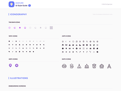 Eggplore UI StyleGuide - Freebie 🤯 by tmrw. on Dribbble