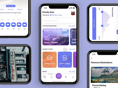 Eggplore AR Travel - Case Study animation ar argument case study city destination detection direction discover free guide kit location map navigation reality travel ui ui8