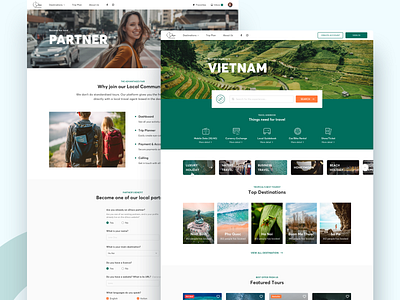 sDiscovery Travel - Home & Partners destination detail direction map partner plan tour travel trip ui vietnam web