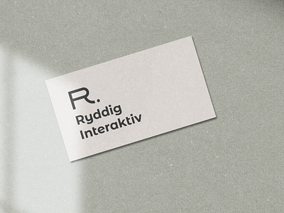 "Ryddig Interaktiv" Card branding design icon identity illustration logo typography ui ux vector