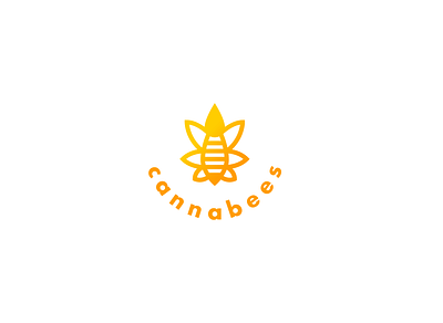 Cannabees logo branding design icon identity illustration illustrator logo minimal typography vector