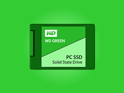 WD Green SSD 240GB art design design art flat design graphic design illustration illustration art sticker design vector vector illustration