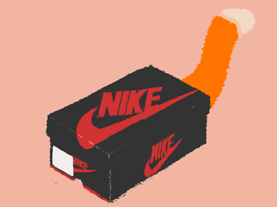 Nikebox animation box creative design fashion fox gif gif animated gif art graphic graphic art graphic arts illustration lookbook nike shoe shoes