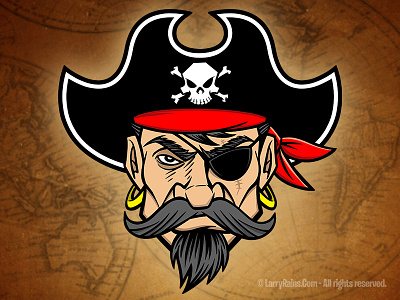 Pirate illustration mascot pirate