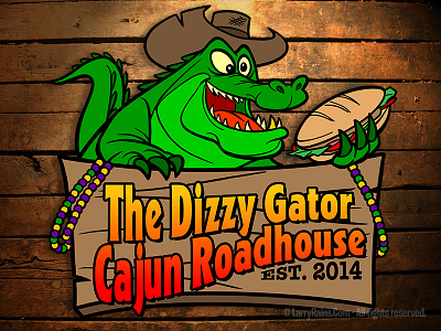 Cajun Gator branding cajun cartoon character design gator illustration logo
