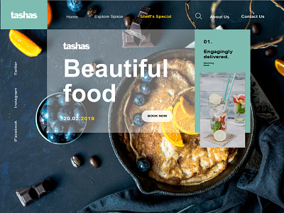 Tashas Landing Page app branding layoutdesign photoshop cc typography uidesign ux vector web