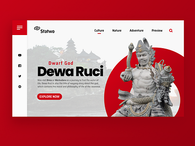 Statwo Landing Page graphic design homepage landing page red page red web ui ui design ux web design