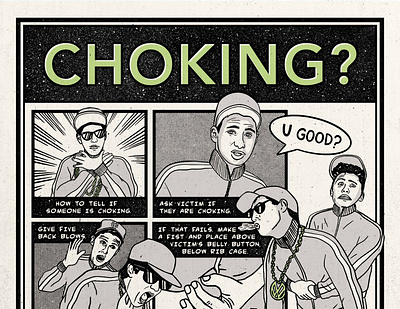 Choking? beastie boys choking choking sign choking victim comic book custom choking sign doh ill illustration