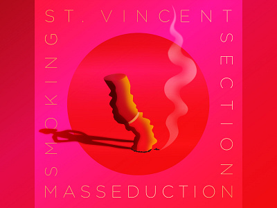 Smoking Section cigarette illustration pink silhouette smoke smoking section st. vincent