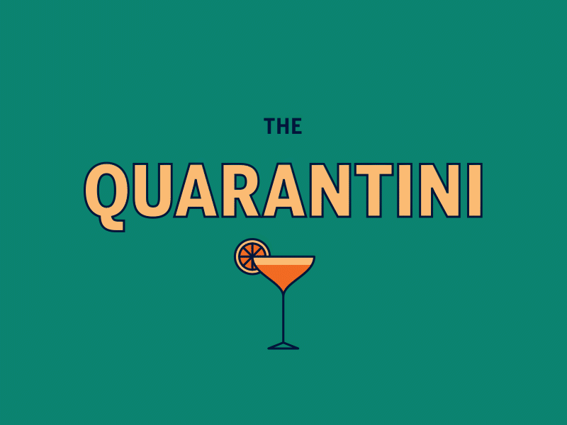 The Quarantini animation design gif icon martini quarantine