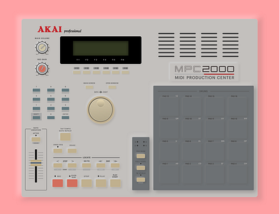 MPC2000 music newmorphism ui