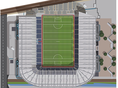 Croke Park Stadium design dublin flat football gaa gaelic football graphic design hurling illustration illustrator ireland sport stadium vector