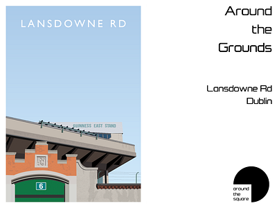 Lansdowne Road Stadium design dublin football graphic design illustration illustrator ireland irish rugby soccer sport stadia stadium