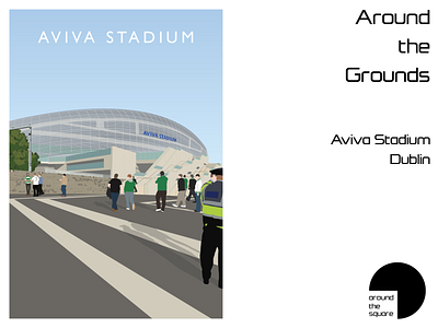 Aviva Stadium design dublin football graphic design illustration illustrator ireland irish redesign rugby soccer sport stadium