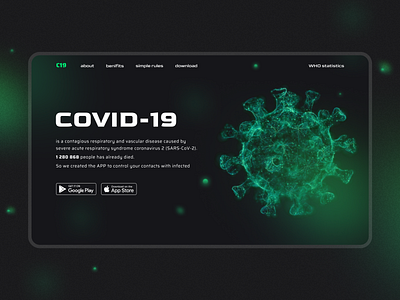 C19 Covid-19 tracking app Landing app concept coronavirus covid covid 19 design figma landing typography ui uiux