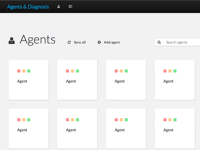 Agents & Diagnosis agents management navbar