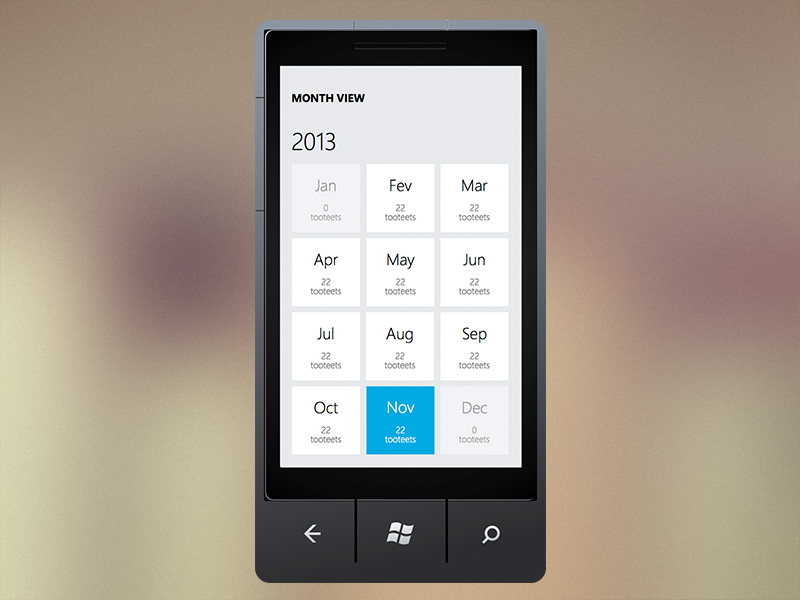 Windows Phone 8 Calendar by Mafalda Sequeira on Dribbble