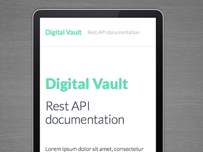 API documentation page api css documentation html