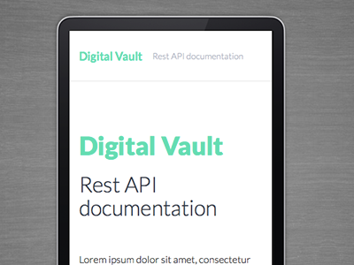 API documentation page