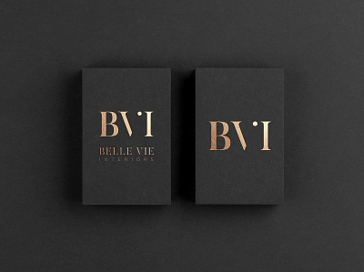 BVI Logo / Gold Version branding creative design graphic design interior logo logodesign minimal monogram typography