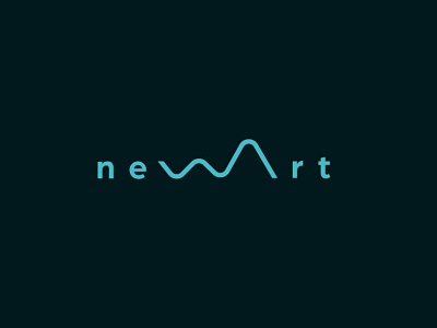 NewArt Logo Concept abstract art artistic creative drawing graphic design line logo logodesign logotype minimal typography