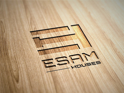 Esam Houses logo concept branding creative design house logo logodesign logos wood