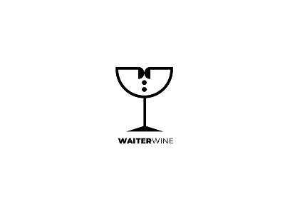 WAITERWINE LOGO art bar branding creative design graphic design logo logodesign restaraunt vector