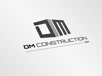 Dm Construction Logo branding building construcion creative design graphic design logo logodesign